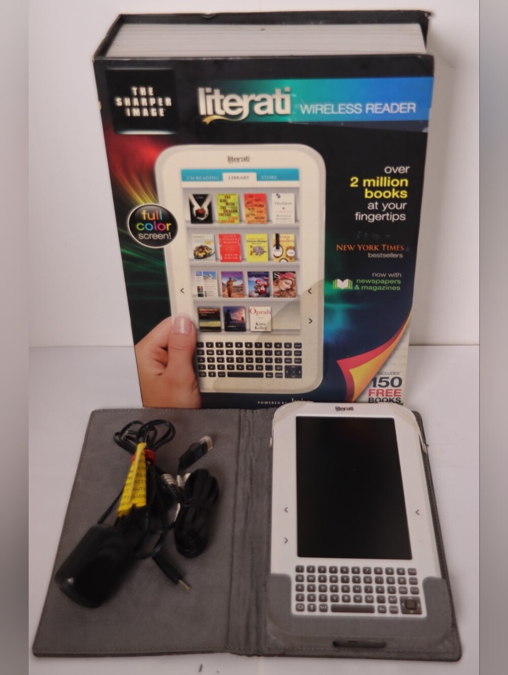 The Sharper Image Literati Wireless Reader Powered By Kobo